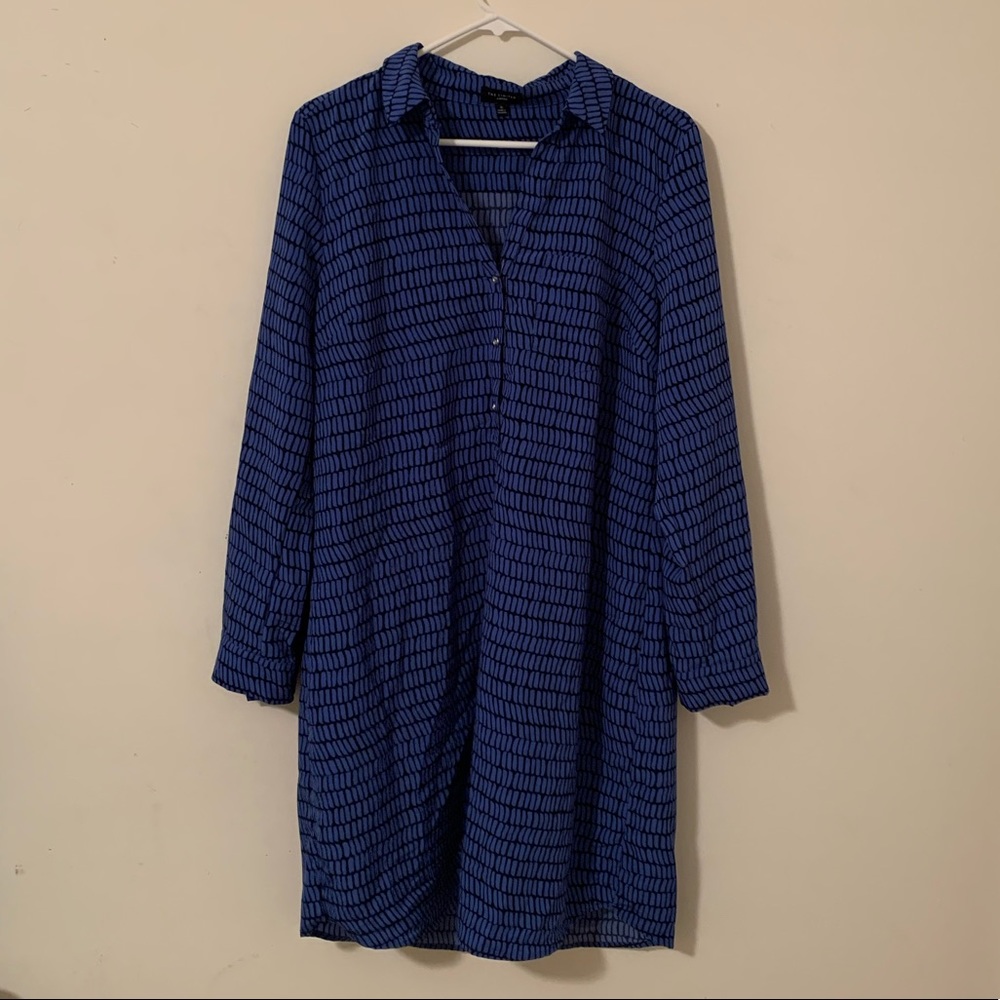 Blue Button Up Top